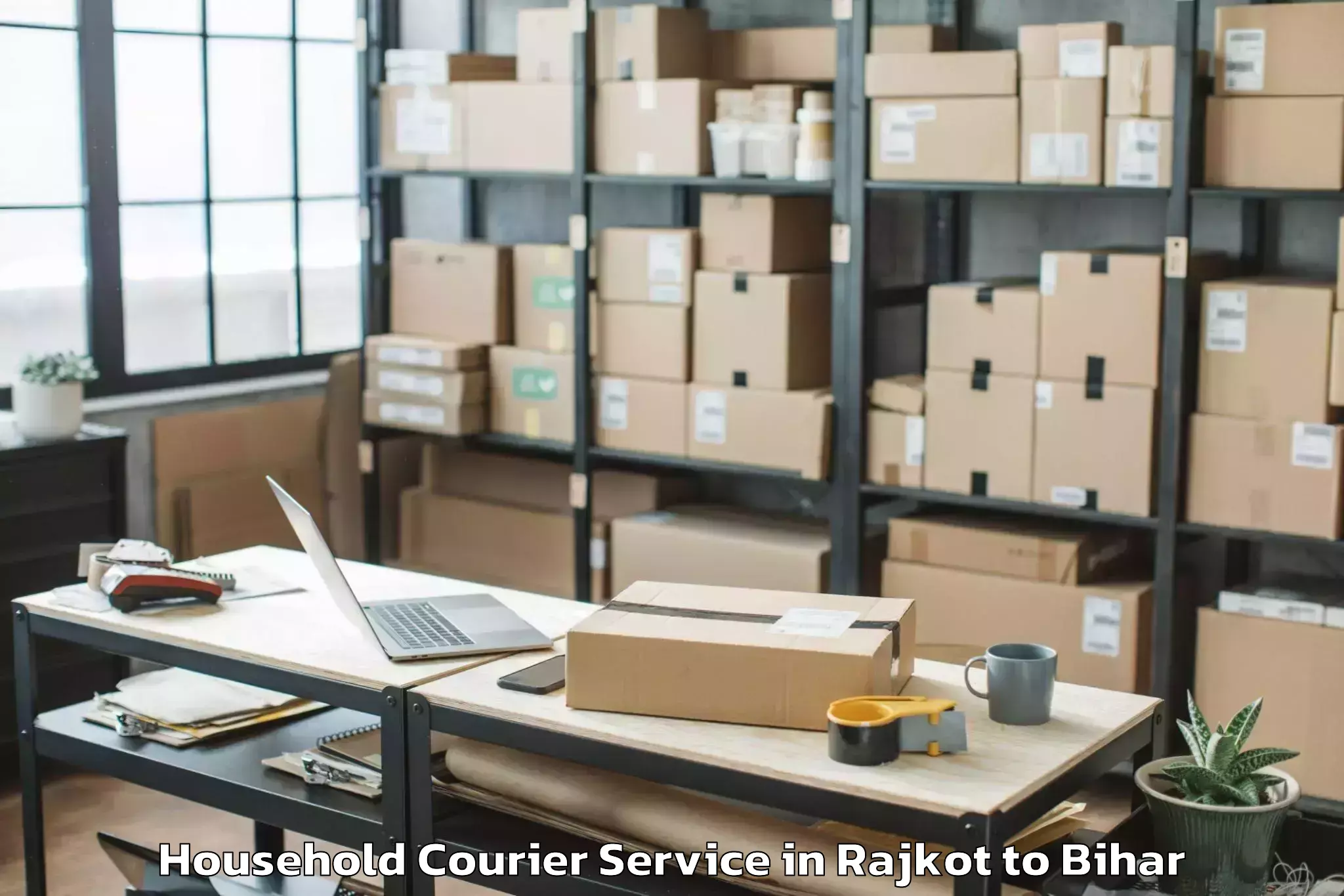 Easy Rajkot to Munger Household Courier Booking